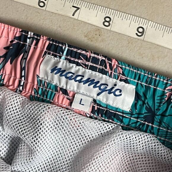 maamgic Mens Vintage Swim Trunks Mesh Lining Large - Picture 7 of 8
